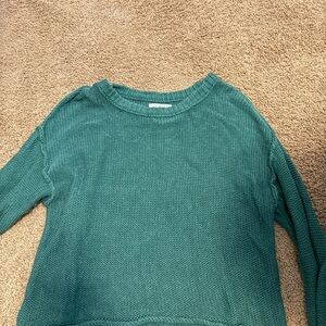 American Eagle Outfitters Teal Crew Neck Sweater